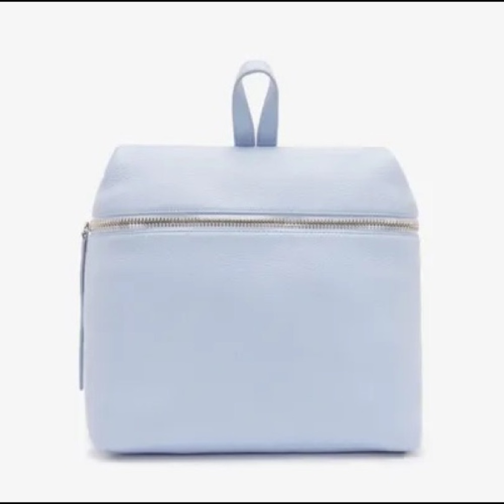 KARA blue leather backpack